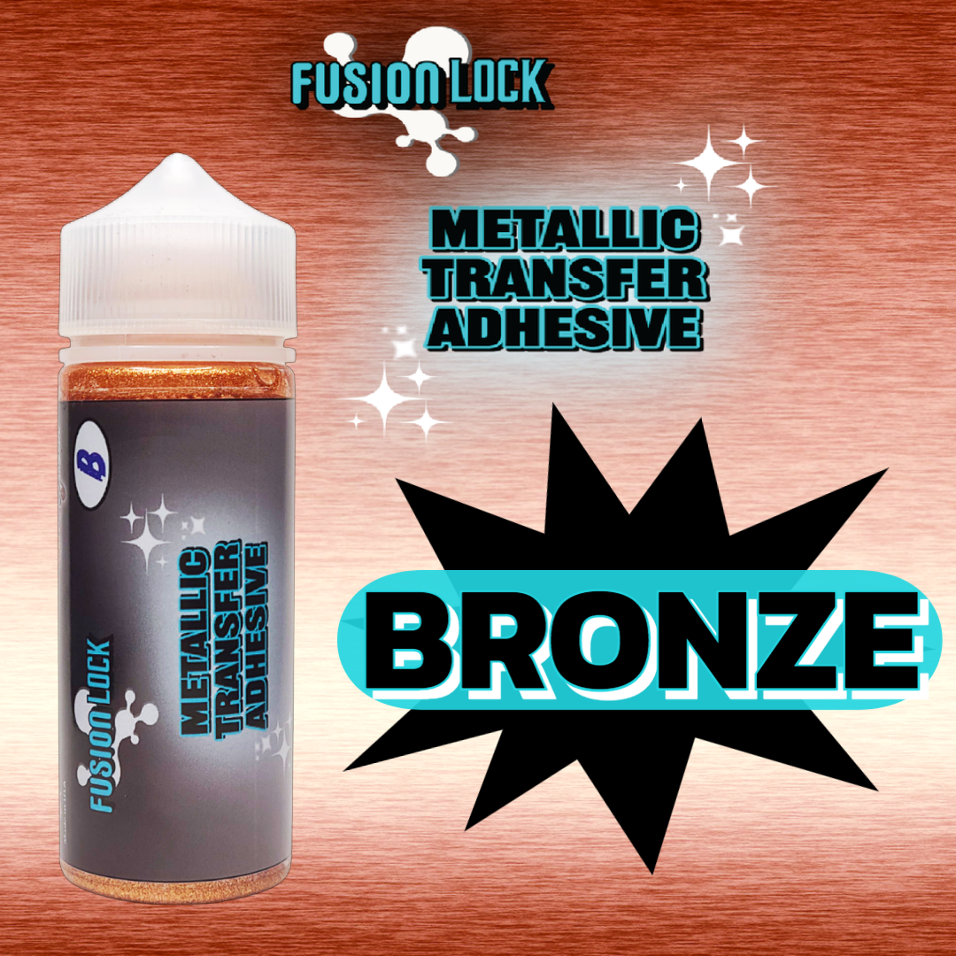 FusionLock Metallic Transfer Adhesive 120mL (Bronze)  -  *bottle w/ brush & knife only*  -  Pigmented Transfer Adhesive Film for 3D Printers